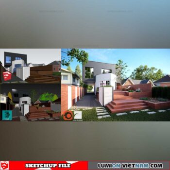 House- Sketchup Exterior Scene By Nguyen Van Long