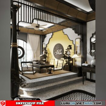 Apartment - Sketchup Interior Scene By Chu Duong