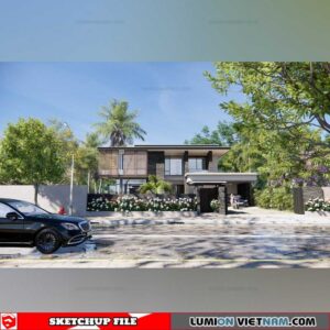 House- Sketchup Exterior Scene By Thoai Tran
