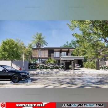 House- Sketchup Exterior Scene By Thoai Tran