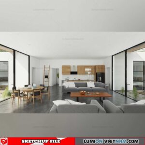 Apartment - Sketchup Interior Scene By Dao Van Yen