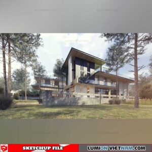 Villa- Sketchup Exterior Scene By Alex Luu