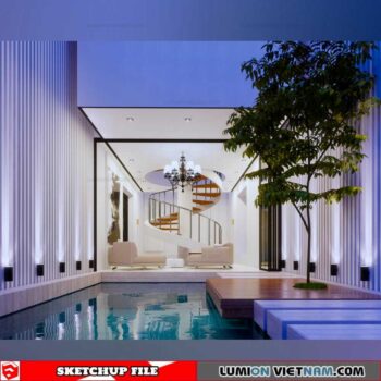 Swimming Pool- Sketchup Exterior Scene By Tu Minh Sang