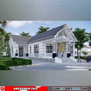 House- Sketchup Exterior Scene By Tu Minh Sang