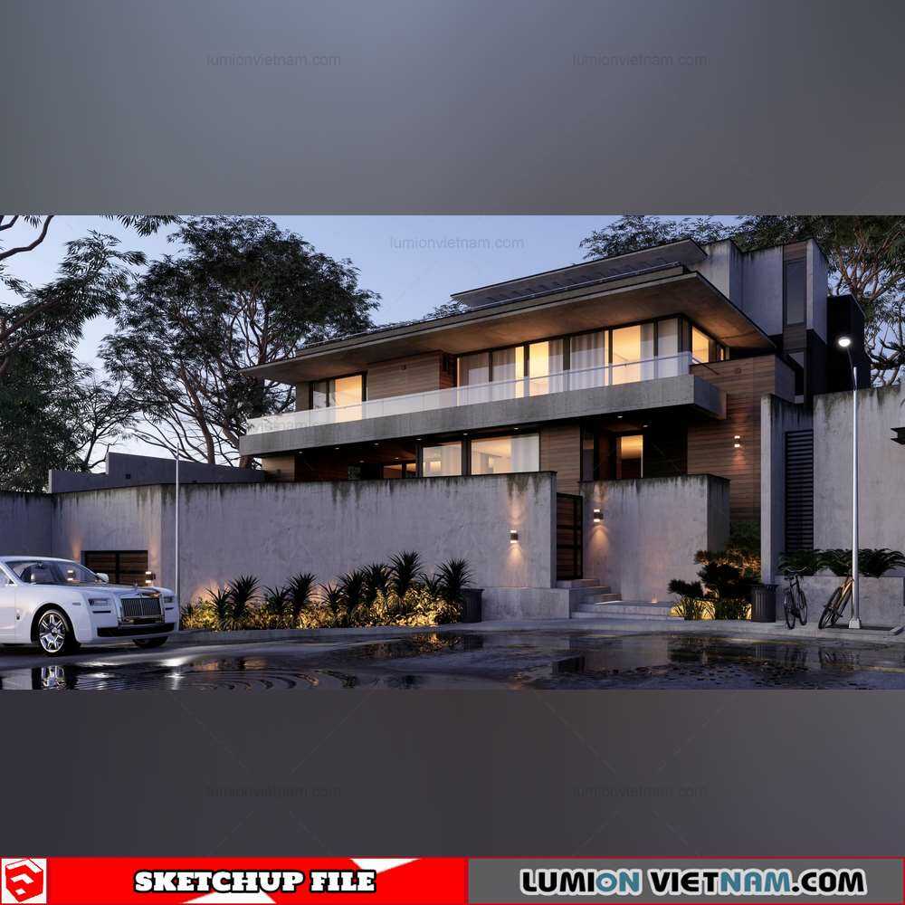 4358-Exterior-House-Scene-Sketchup-Model-By-Minh-Toan-1