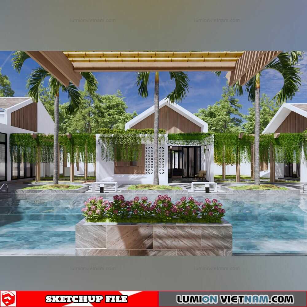 4370-Exterior-Villa-Scene-Sketchup-Model-By-Hoang-Minh-Hau-1
