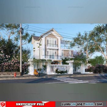 Villa- Sketchup Exterior Scene By Minh Toan