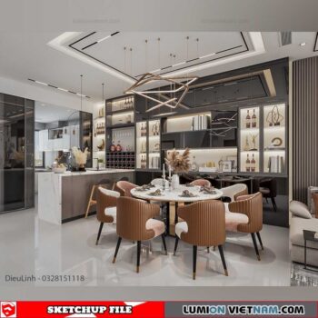 Apartment - Sketchup Interior Scene By Dieu Linh