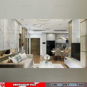 Apartment - Sketchup Interior Scene By Tran Phuc Loc