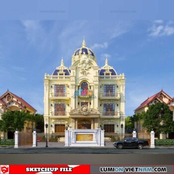 Villa- Sketchup Exterior Scene By Khanh