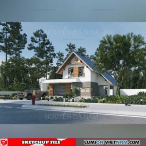 House- Sketchup Exterior Scene By Nguyen Ba Nam
