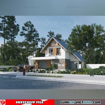 House- Sketchup Exterior Scene By Nguyen Ba Nam