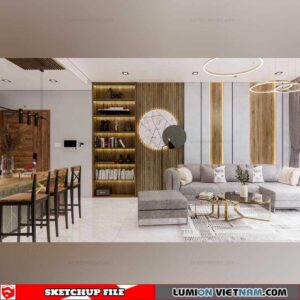 Apartment - Sketchup Interior Scene By Tran Phuc Loc