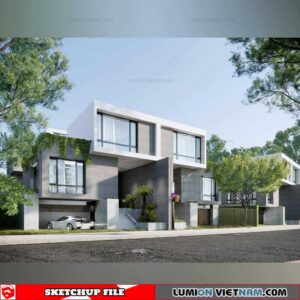 Villa- Sketchup Exterior Scene By Hai Linh