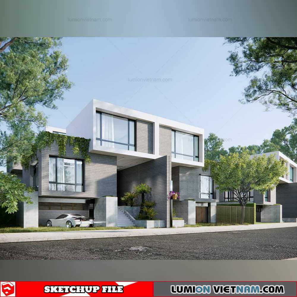 4476-Exterior-Villa-Scene-Sketchup-Model-By-Hai-Linh-1