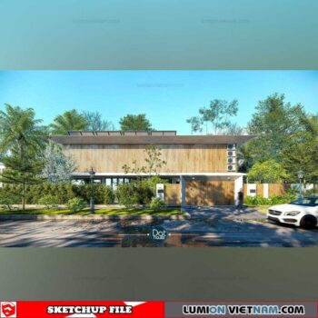 House- Sketchup Exterior Scene By DatHouzz