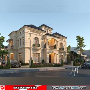 Villa- Sketchup Exterior Scene By Nguyen Viet