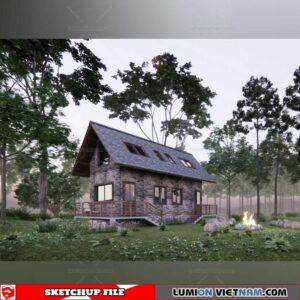 Bungalow- Sketchup Exterior Scene By Duy