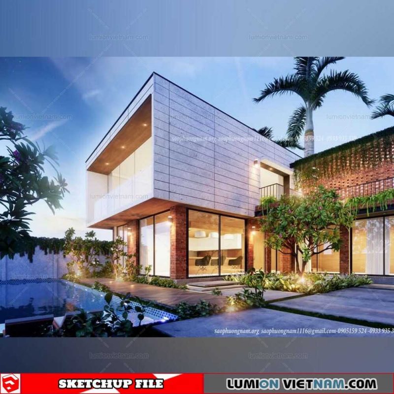 House- Sketchup Exterior Scene By Bui Dinh Thi
