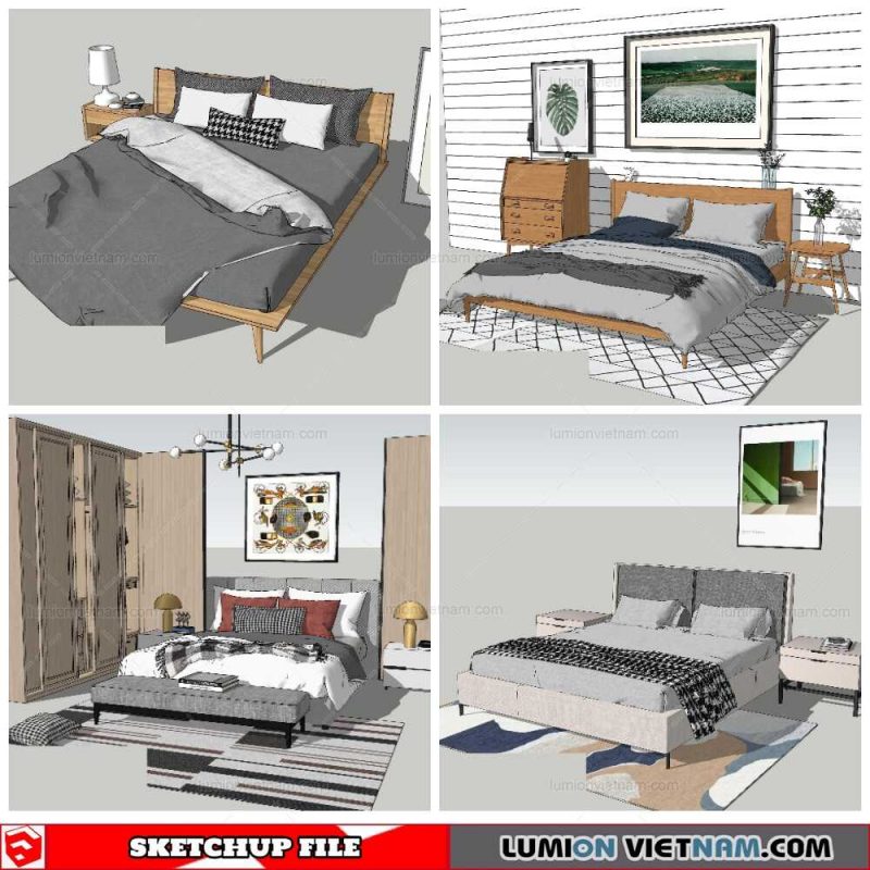 Combo Bed - Sketchup Models By NhaTay