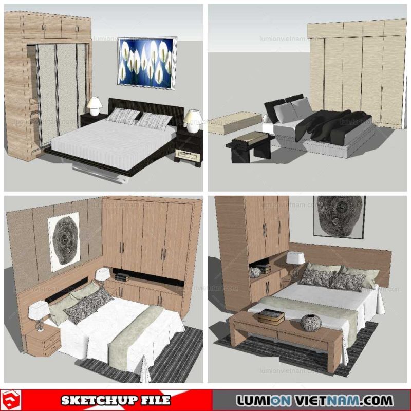 Combo Bed - Sketchup Models By NhaTay