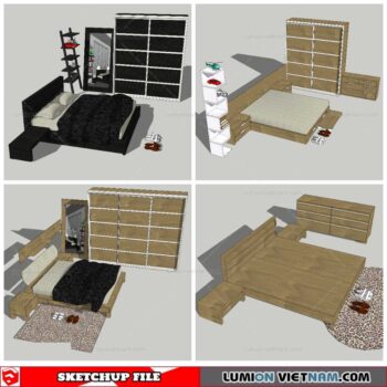 Combo Bed - Sketchup Models By NhaTay