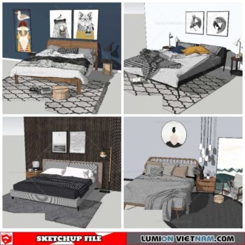 Combo Bed - Sketchup Models By NhaTay