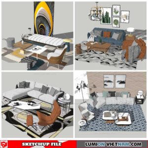 Combo Sofa - Sketchup Models By NhaTay