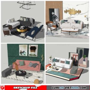 Combo Sofa - Sketchup Models By NhaTay