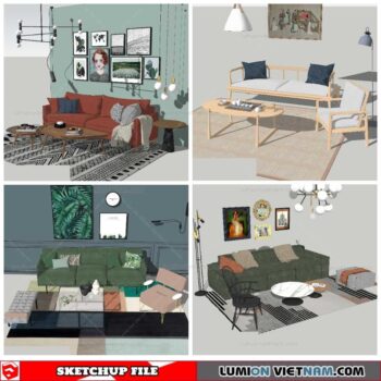 Combo Sofa - Sketchup Models By NhaTay