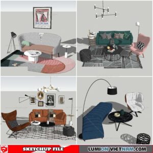 Combo Sofa - Sketchup Models By NhaTay