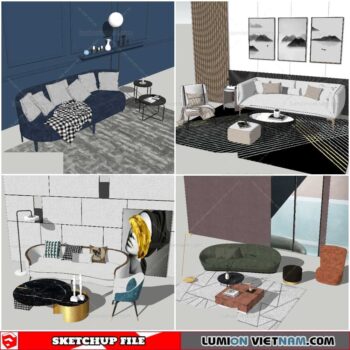 Combo Sofa - Sketchup Models By NhaTay