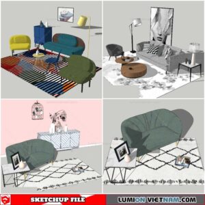 Combo Sofa - Sketchup Models By NhaTay