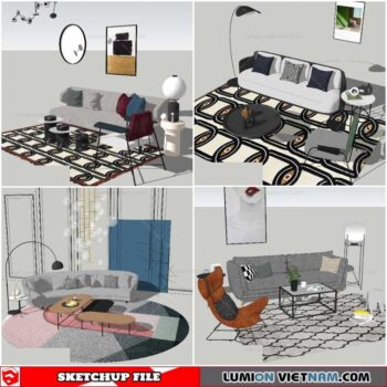 Combo Sofa - Sketchup Models By NhaTay