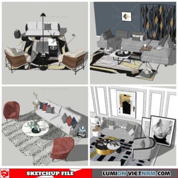 Combo Sofa - Sketchup Models By NhaTay