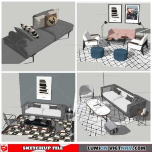 Combo Sofa - Sketchup Models By NhaTay