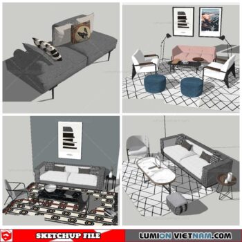 Combo Sofa - Sketchup Models By NhaTay