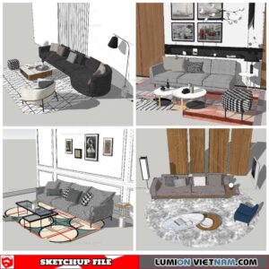 Combo Sofa - Sketchup Models By NhaTay