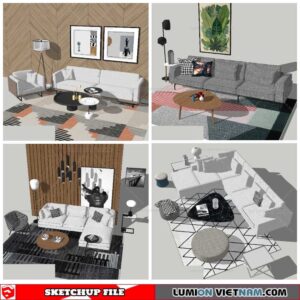 Combo Sofa - Sketchup Models By NhaTay