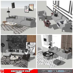 Combo Sofa - Sketchup Models By NhaTay