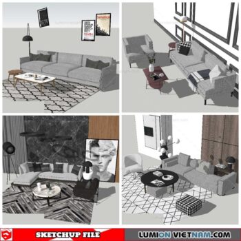 Combo Sofa - Sketchup Models By NhaTay