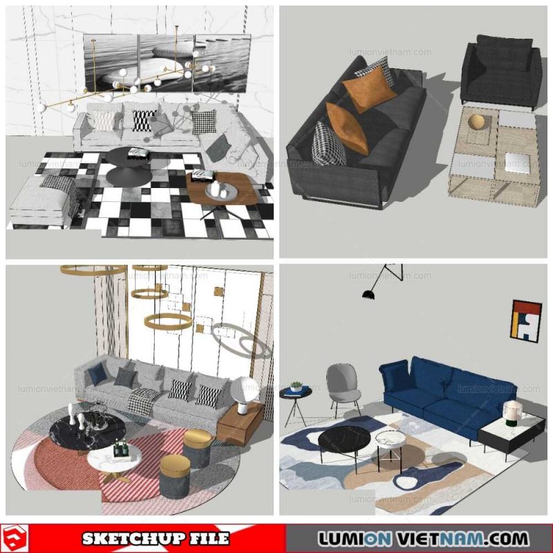 Combo Sofa - Sketchup Models By NhaTay