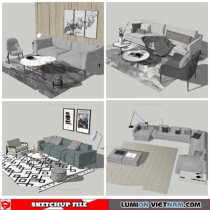 Combo Sofa - Sketchup Models By NhaTay