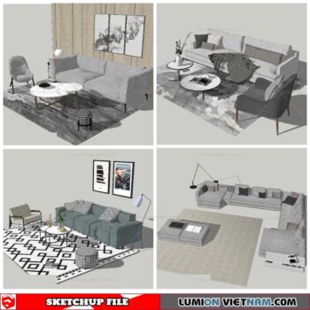 Combo Sofa - Sketchup Models By NhaTay