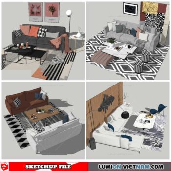 Combo Sofa - Sketchup Models By NhaTay
