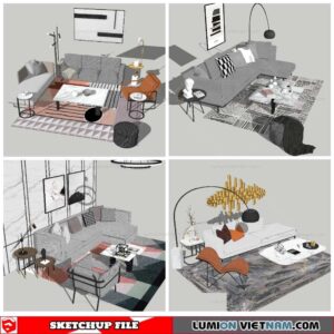 Combo Sofa - Sketchup Models By NhaTay