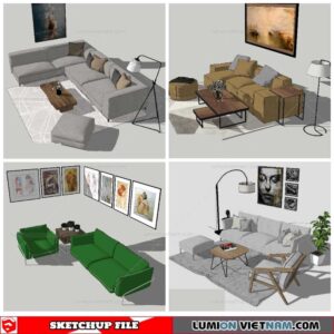 Combo Sofa - Sketchup Models By NhaTay