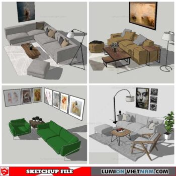 Combo Sofa - Sketchup Models By NhaTay