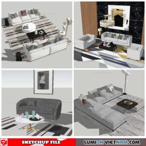 Combo Sofa - Sketchup Models By NhaTay
