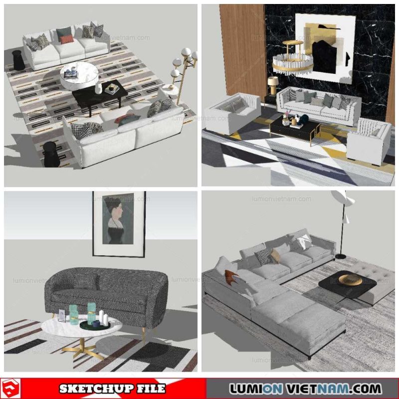 Combo Sofa - Sketchup Models By NhaTay
